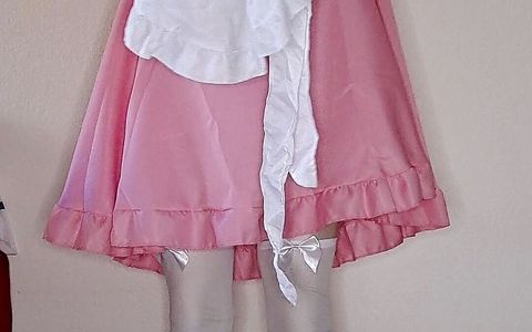 Pink spandex maid dress up