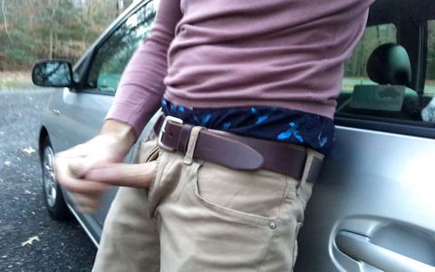 Hot jerking in my car and parking lot, sagging, boxers jeans