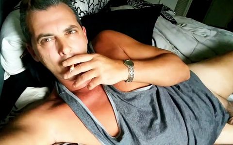 Hunk Step Dad Cory Bernstein Busted in Male Celebrity Cock Sex Tape Smoking, Fingering Ass, Cum