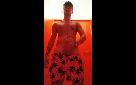 Slow Motion Amateur Vid Jerk off at a Waterpark Toilet - Bonus at the End: Sound of Dropping Cum