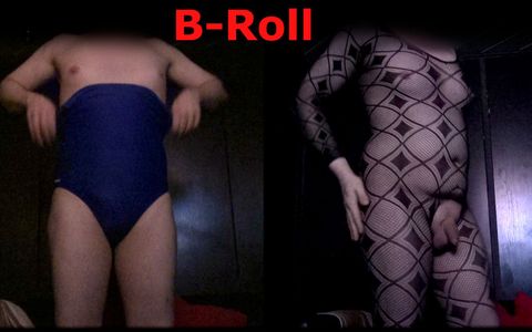 B-roll: Adult Cinema Swimsuit and Catsuit Tryon in Cabin... Exhibitionist Tobi00815