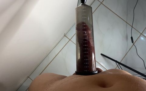 Well Endowed Young Man Took His Stepdad's Penis Pump and Got an Even Bigger Cock