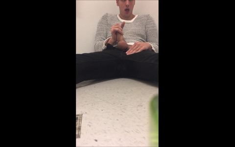 Almost Caught Jerking in the Office Bathroom!