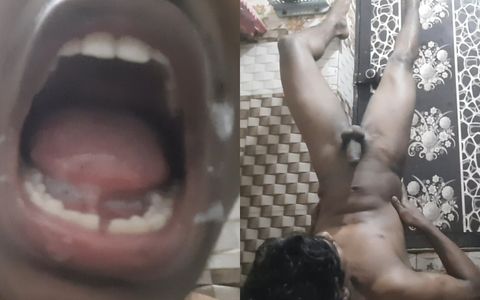 Hot Boy Cummed His Semen Into His Own Mouth