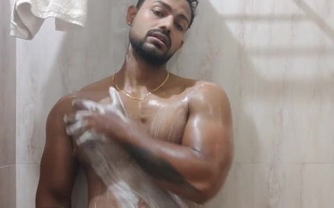 Having Soapy Fun in the Shower