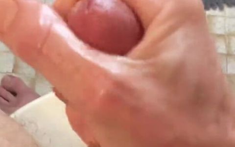 Daddy Jerking off on the Toilet