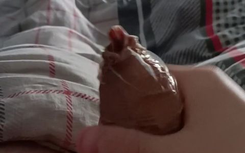 Cum Inside Condom in The Morning