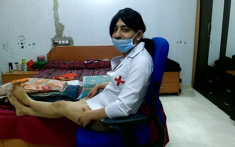 Hot nurse cosplay in my bathroom.