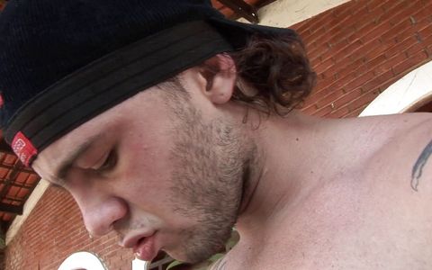 Muscle latin dudes suck and fuck outdoors