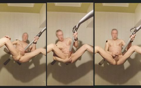 Exhibitionist Vacuum cleaner Machine milking Cumshot