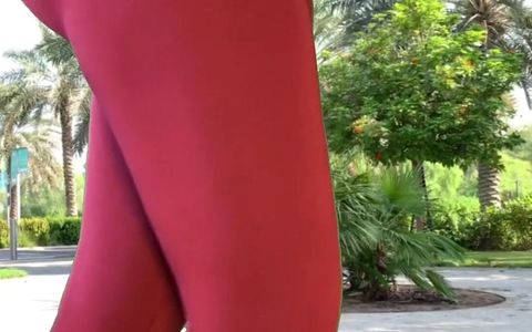 Perfect Ass and Big Cock in Tight Pants in Public