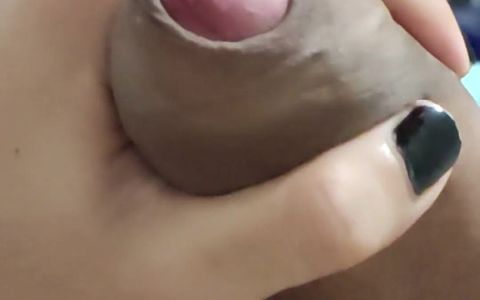 Jerking off close-up