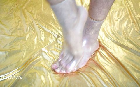 Foot fetishes with condoms
