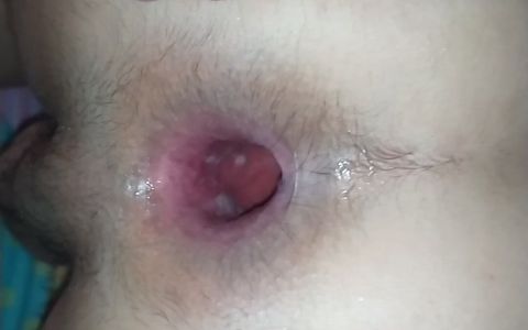 Horny Daddy Fucks His 19yo Stepson's Tight Pink Ass Bareback Before Bedtime and Gapes It Wide