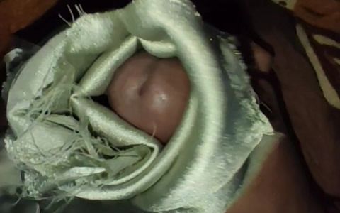 Handjob with Green Satin Silky Salwar of Neighbour (25)