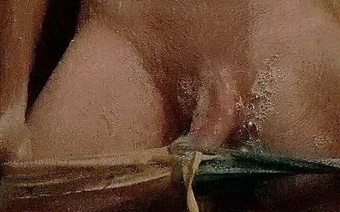 Shower Time in Yellow and Green Speedo