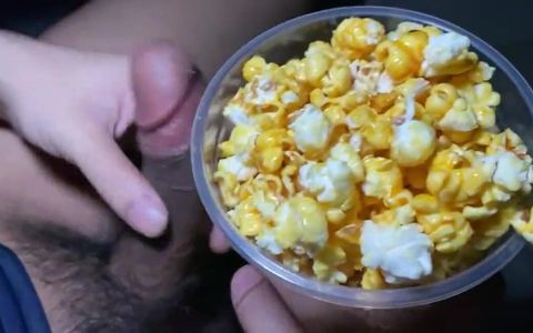 Jerk off with Popcorn.