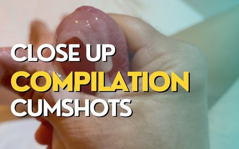 Close up with a lot of cumming compilation