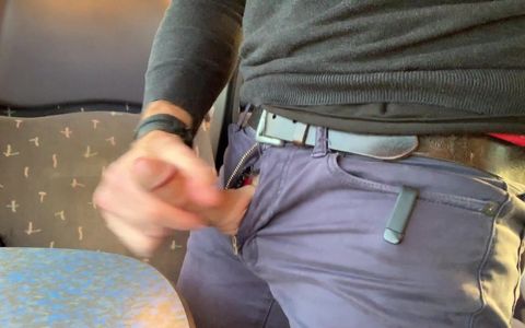 It Was an Empty Train so I Decided to Jerk off and Cum.