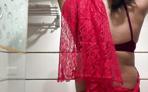 Jessica Bath in Red Saree